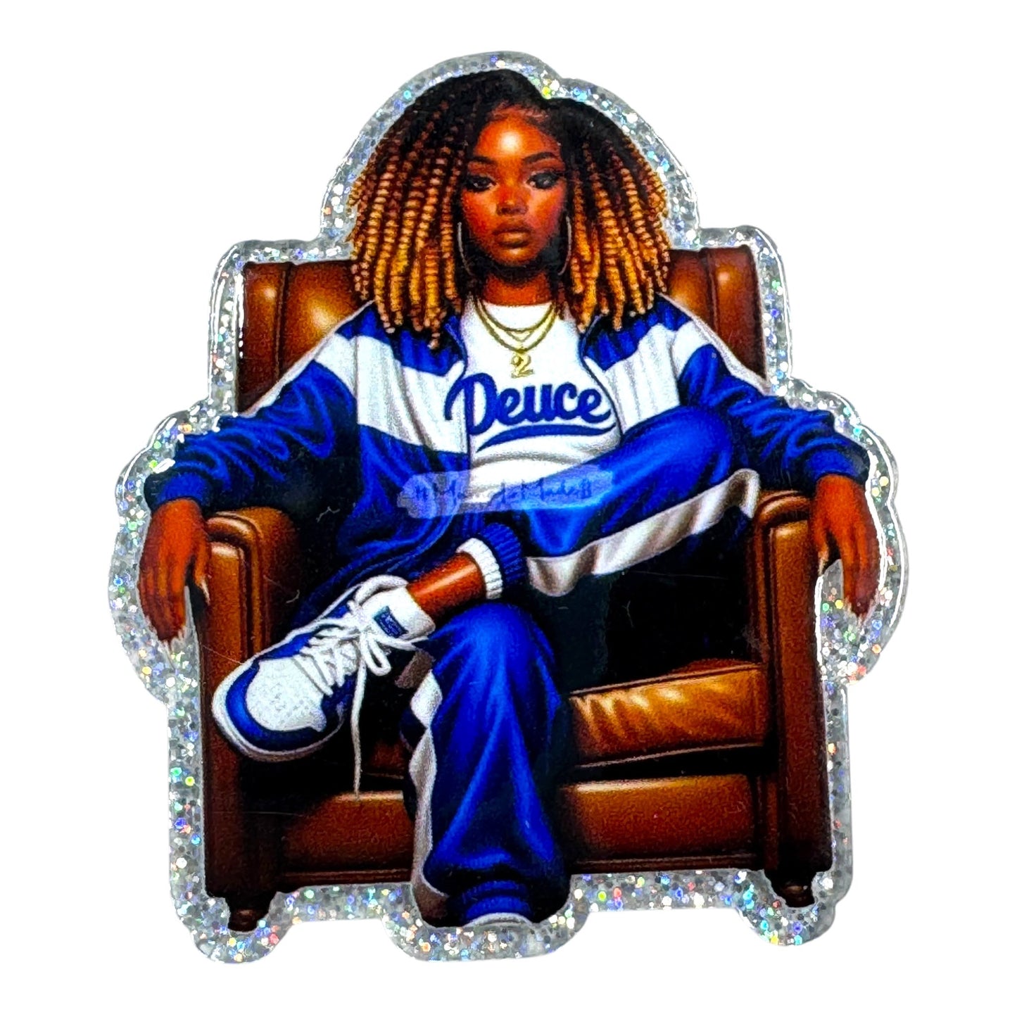 Soror Blue & White Deuces