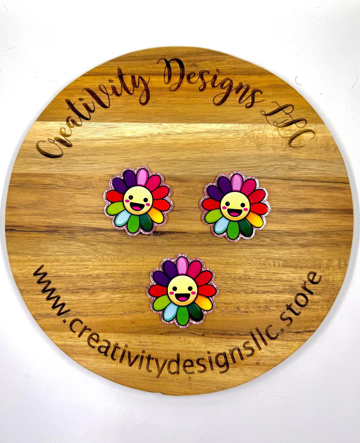 Rainbow Smiley Flower