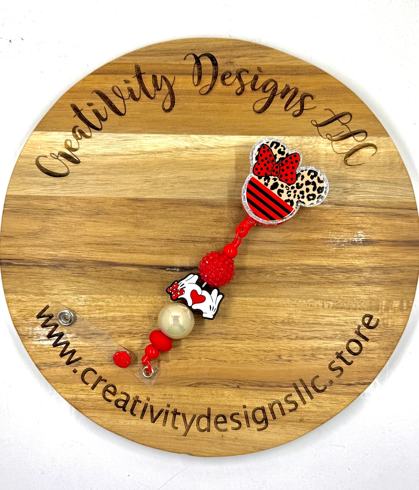 Girl Mouse Leopard & Red Bow