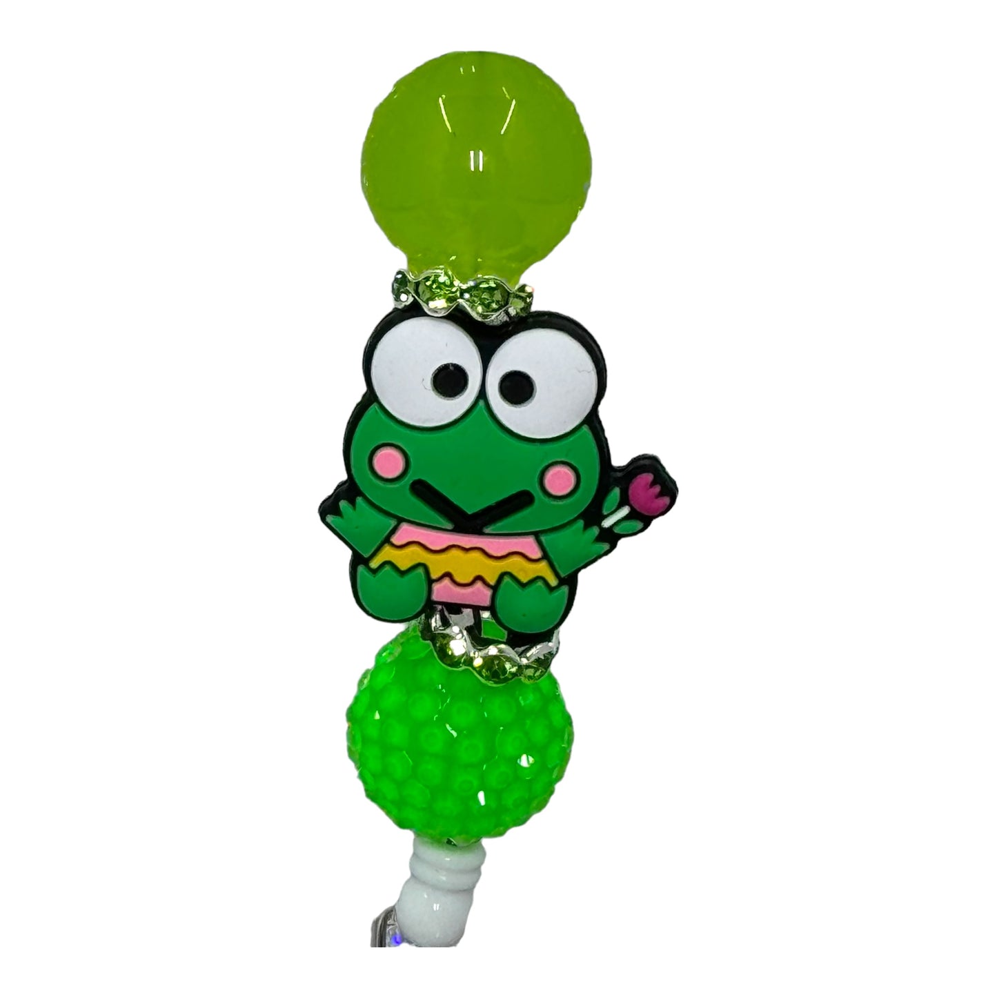 Cute Frog In Skirt Without Badge Plate