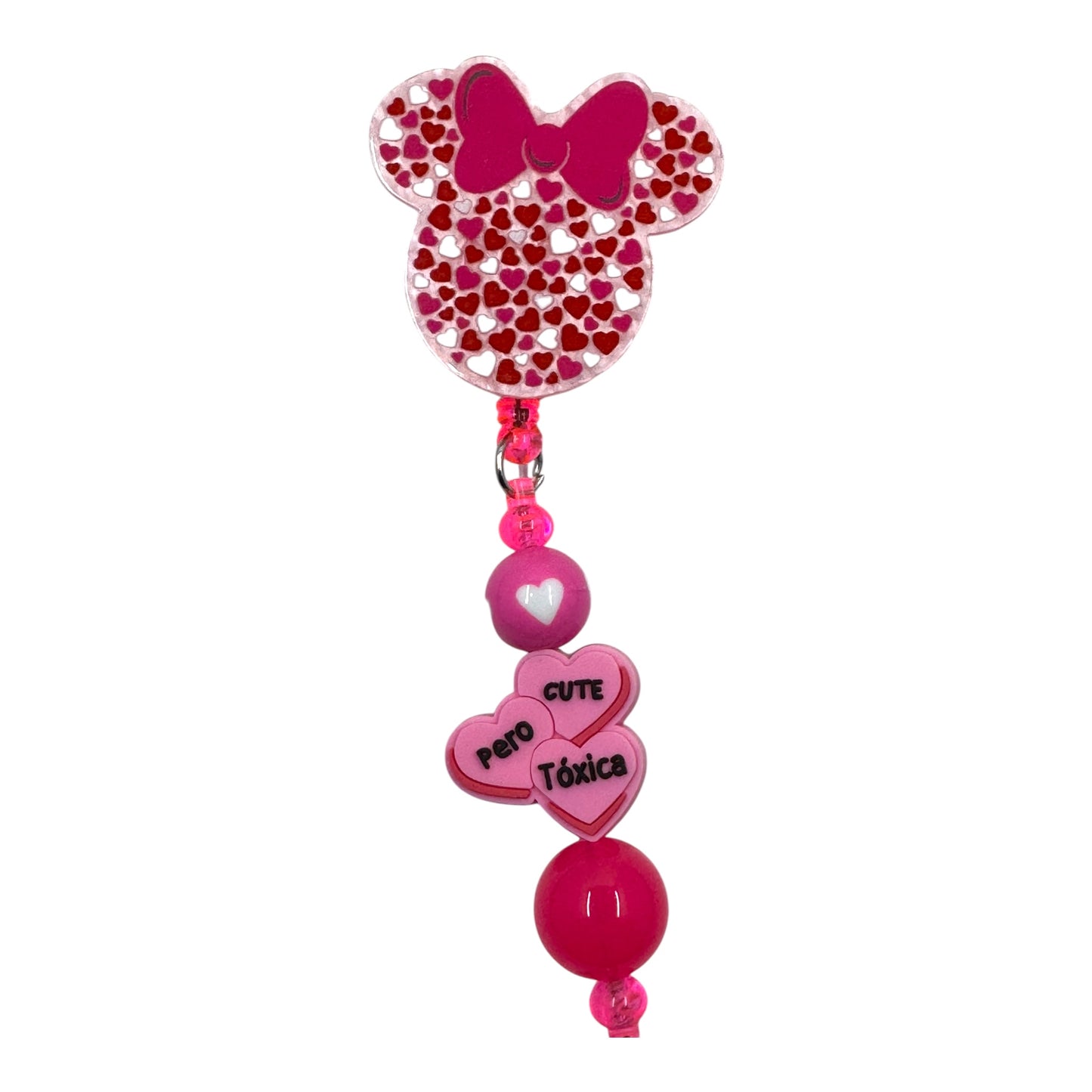 Girl Mouse Fuchsia Hearts