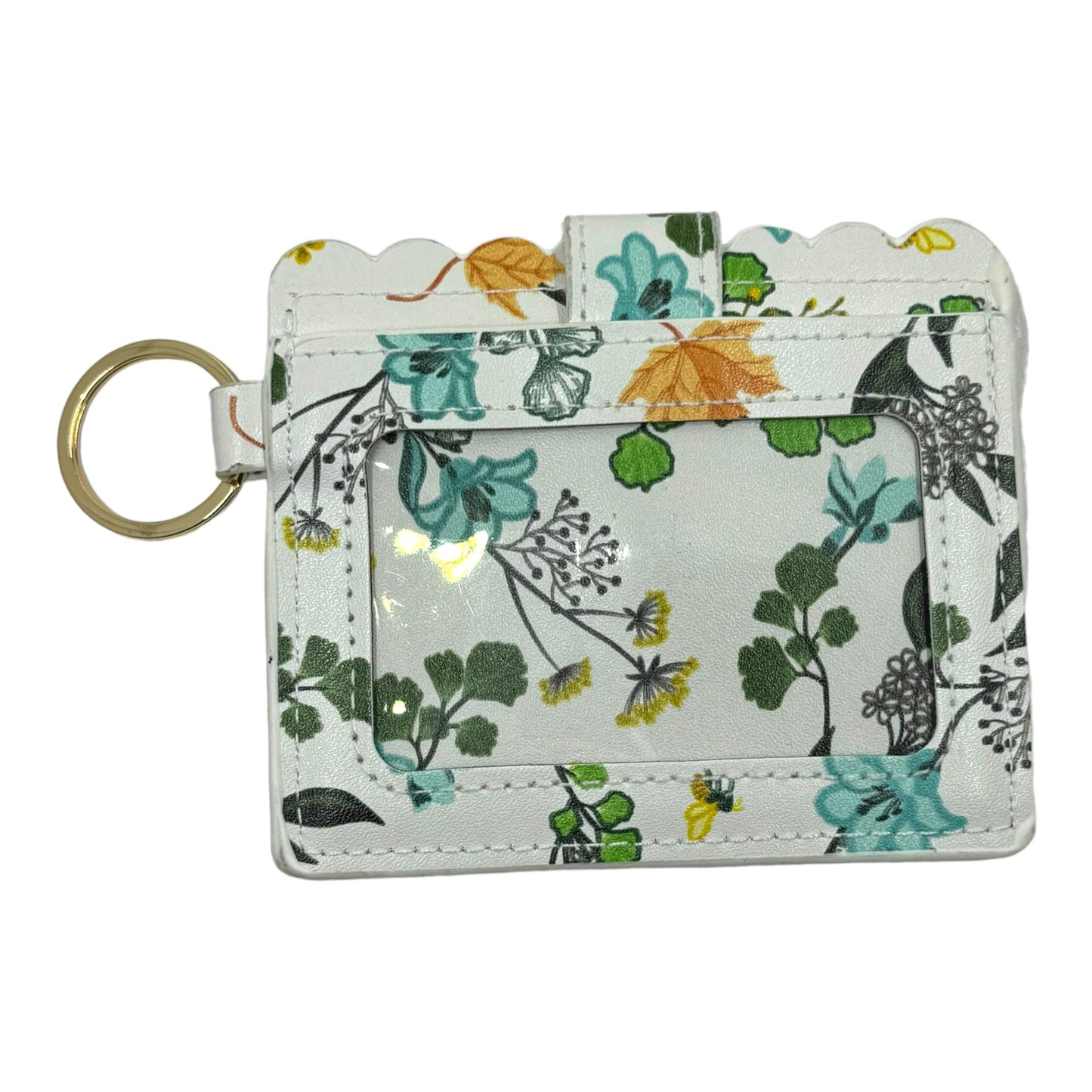White With Flowers Wallet