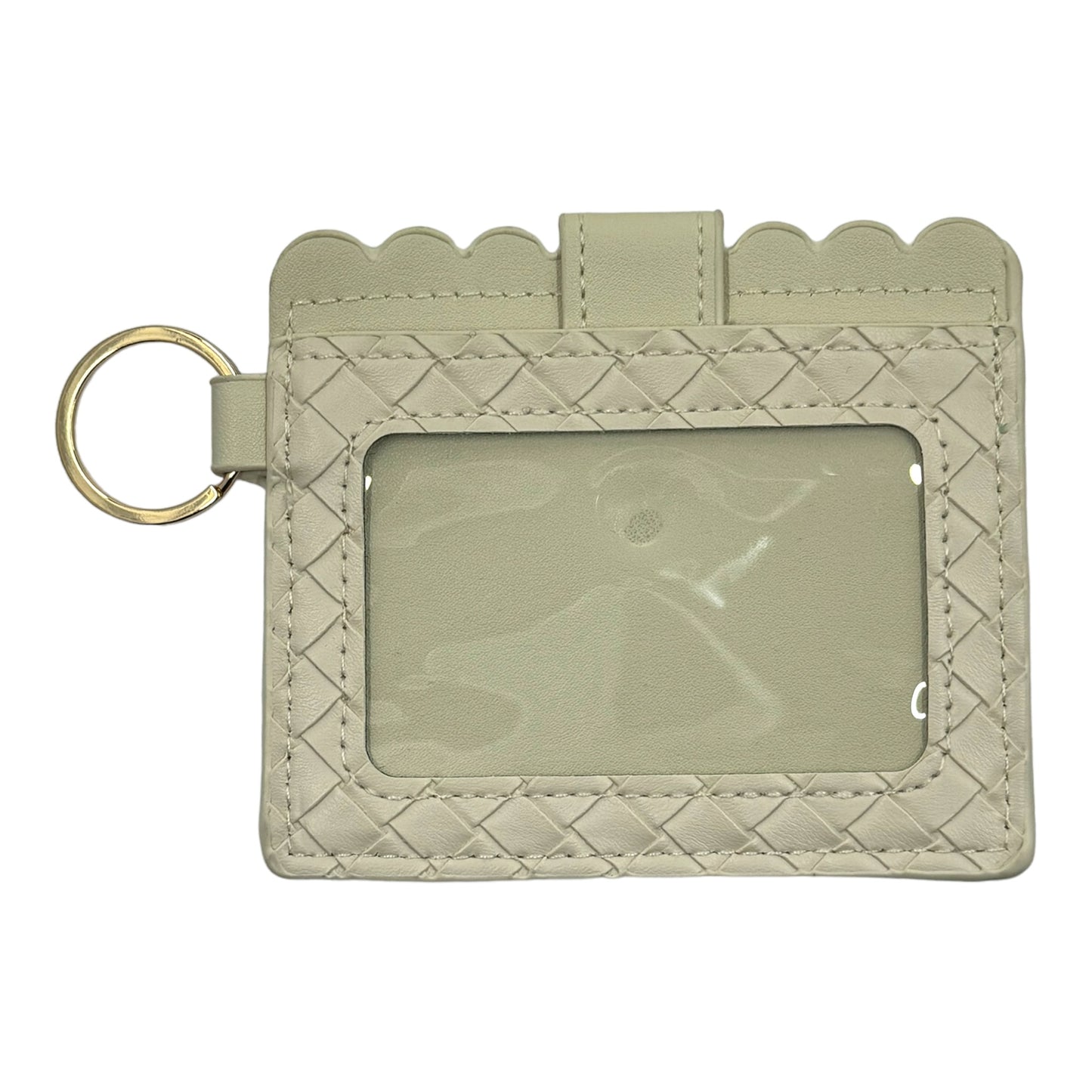 Off White Lattice Wristlet