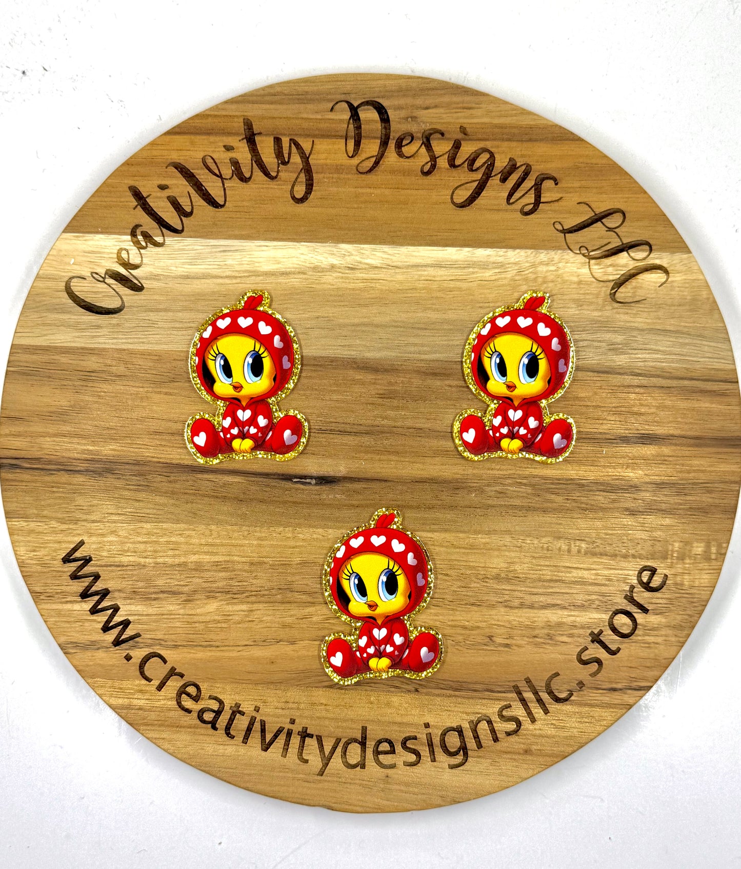 Yellow Bird With Big Feet Heart Onesie