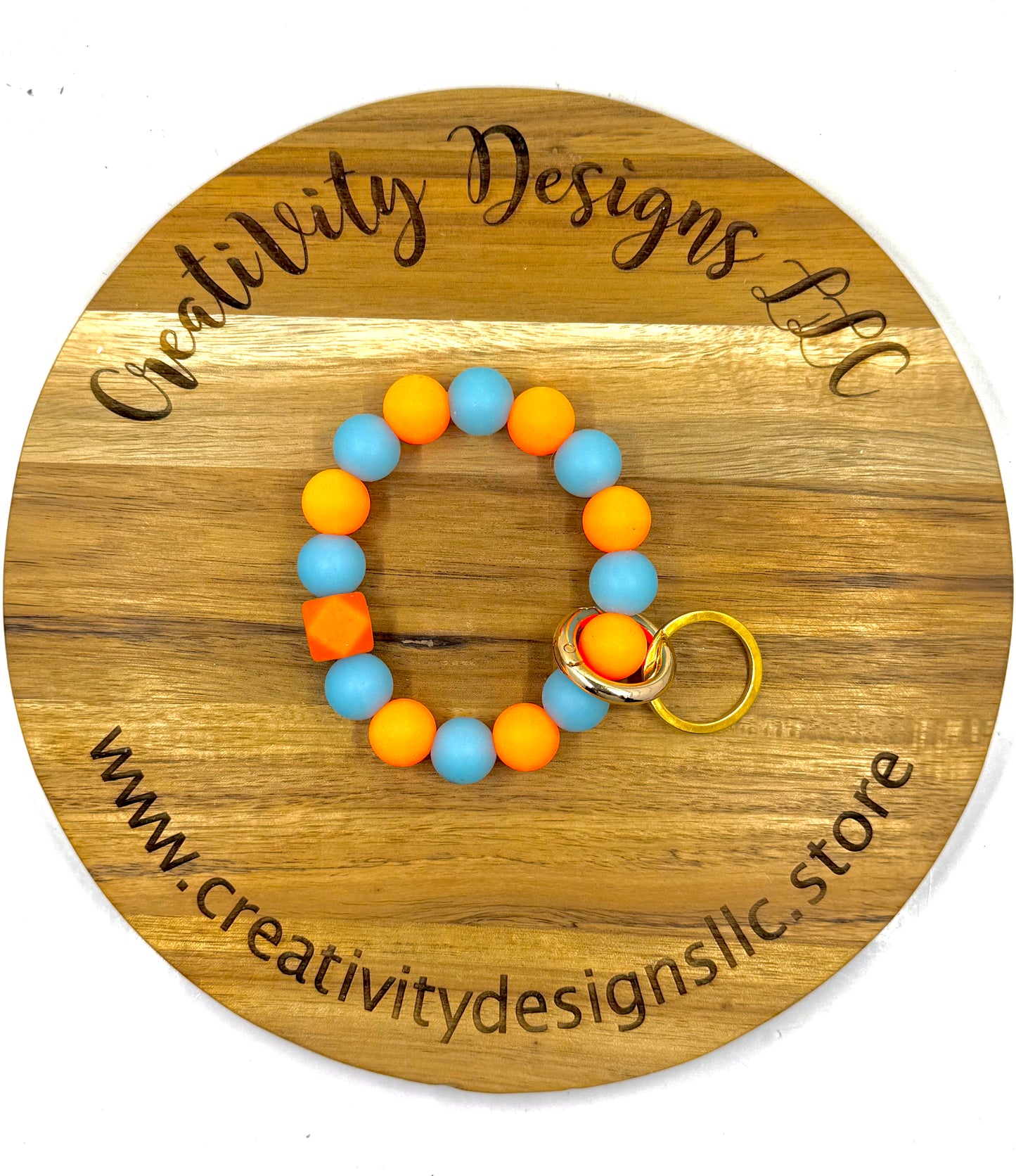 Orange & Blue Wristlet