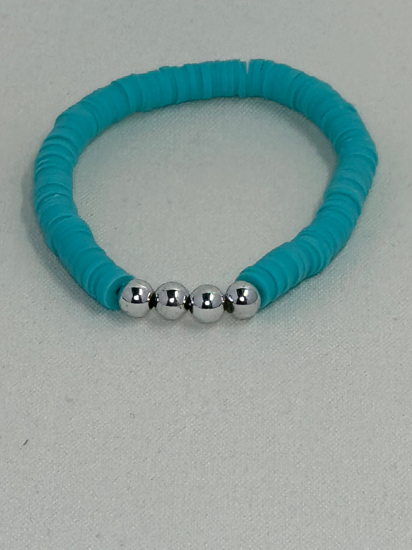 Silver beaded Turquoise Heishi