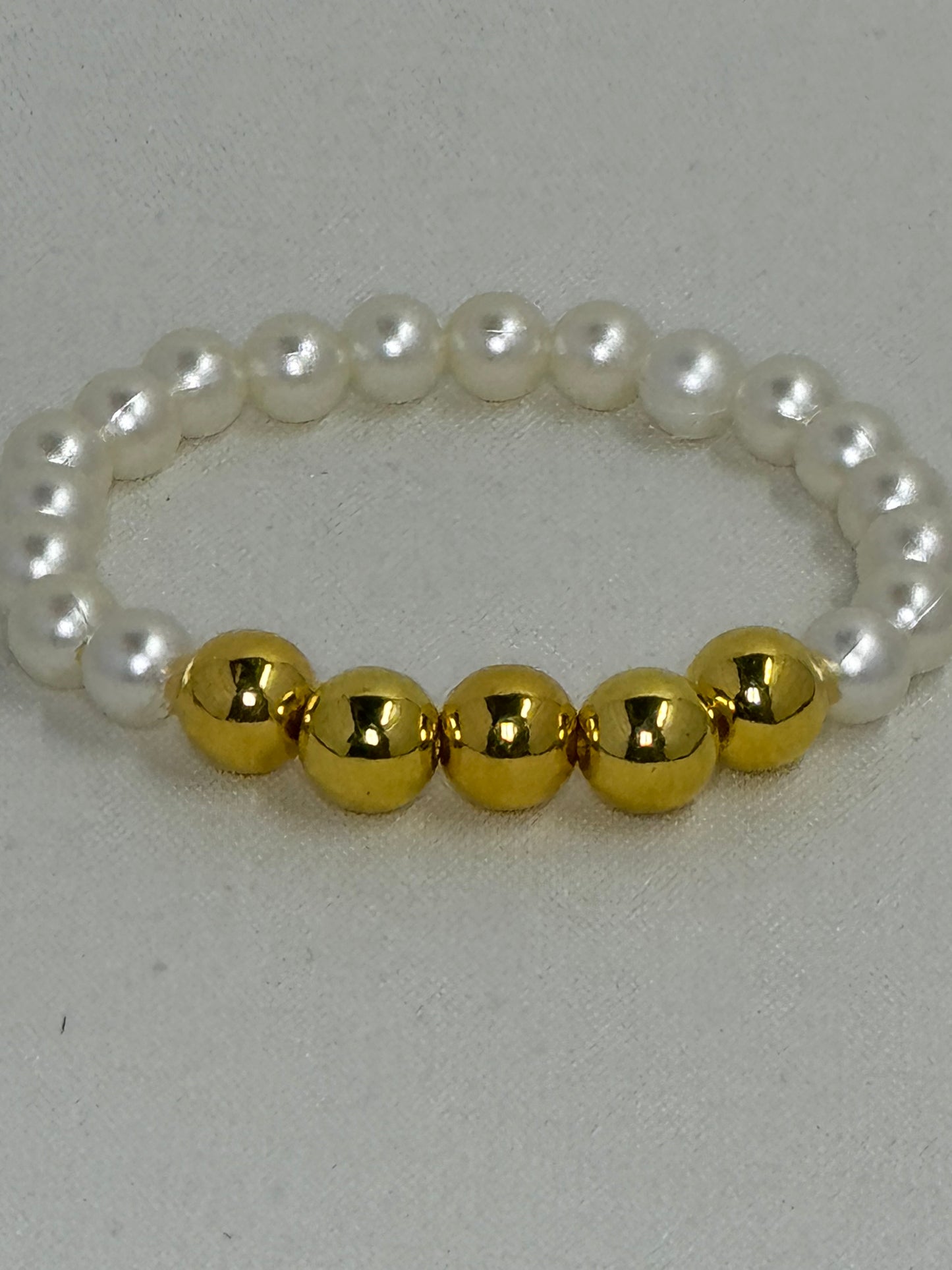 Faux Pearl and Gold Beads