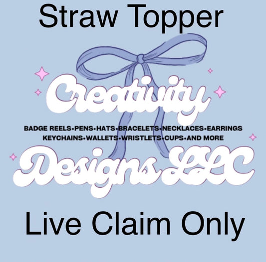 Bow Straw Topper Live TikTok Claim Only
