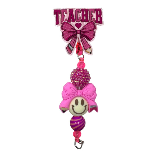 Pink Teacher Bow
