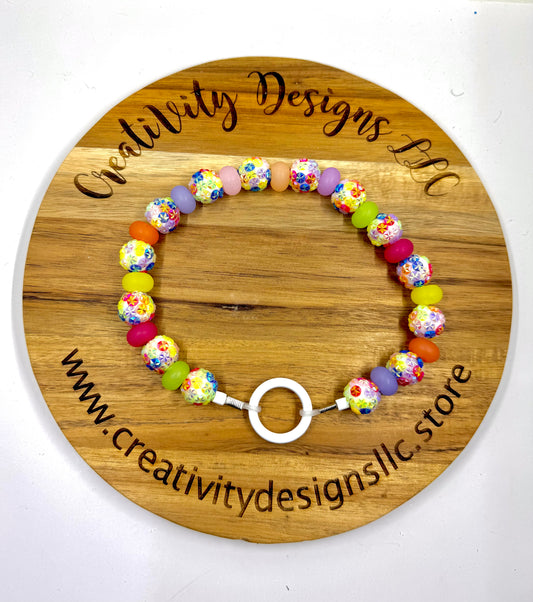 Rainbow Dot Dog Necklaces 18.5”
