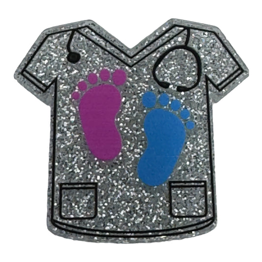 Baby Feet Scrub Top