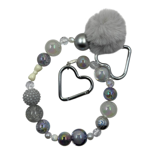 Bag Charm Silver Lining Puff