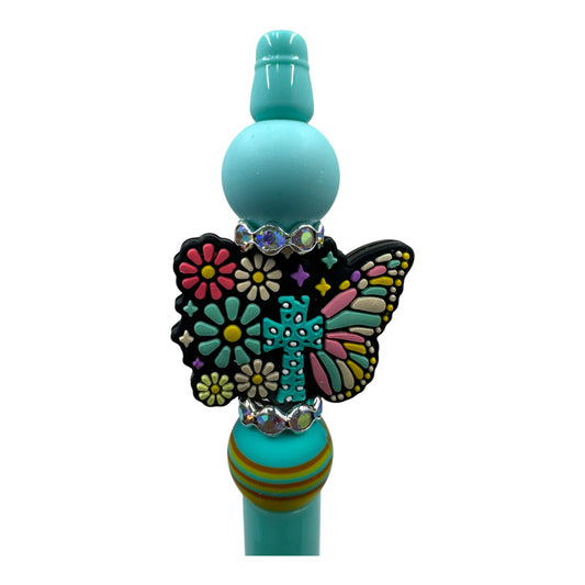 Religious Butterfly With Yellow Bead