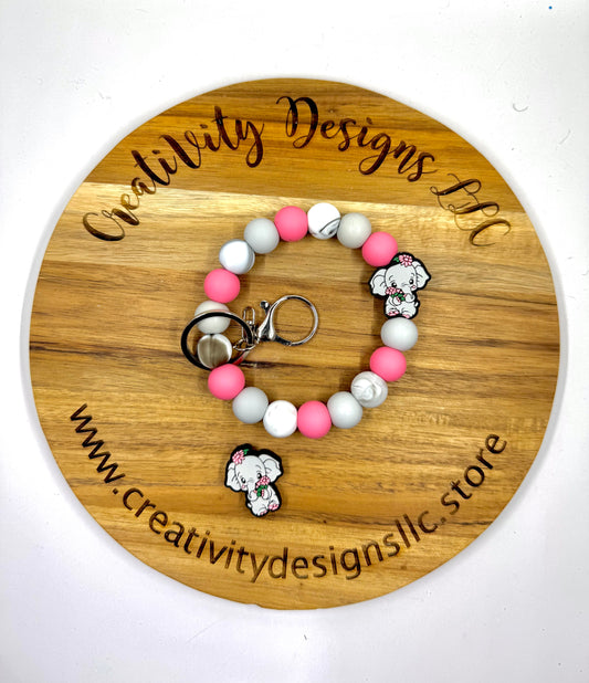 Pink, Gray, & Marble Elephant