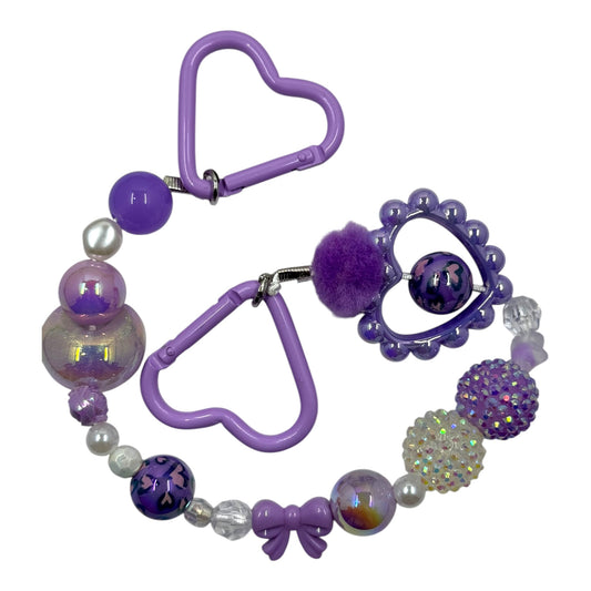 Bag Charm Purple Sparkle