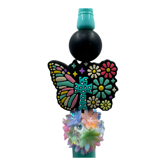 Religious Butterfly Flower Bead
