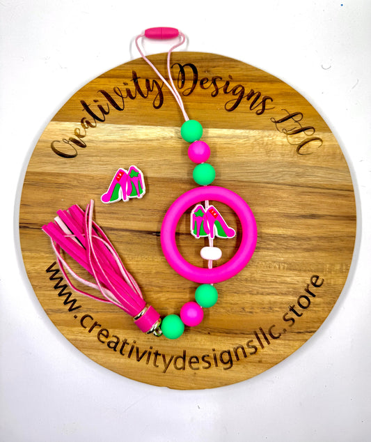 Soro Pink & Green Heels