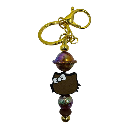 Kitty Keychain Designer LV Brown 2