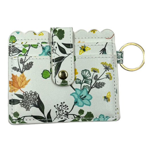 White With Flowers Wallet