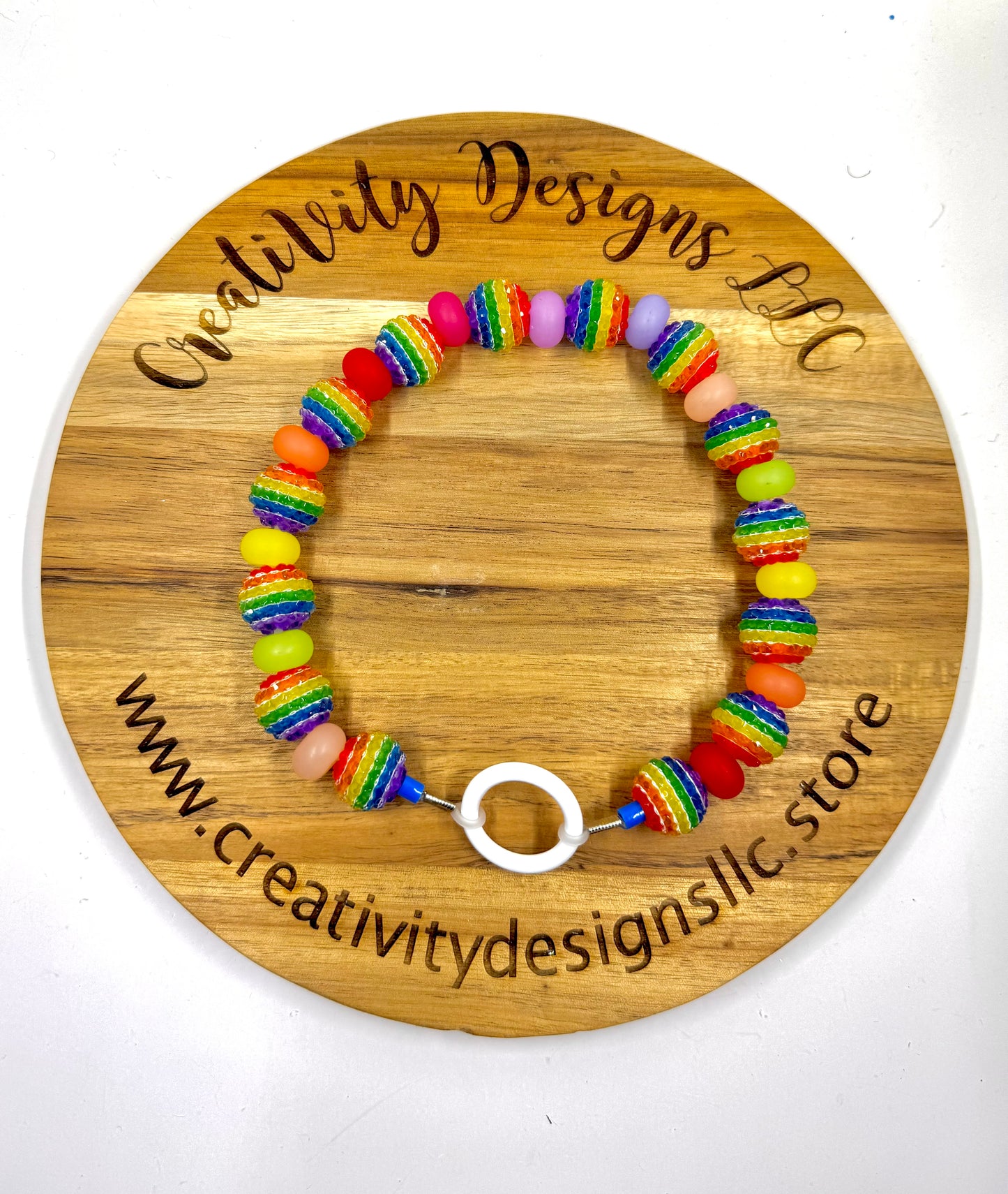 Rainbow Dog Necklace 19”