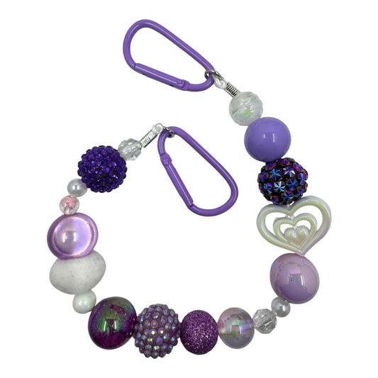Bag Charm Purple Heart