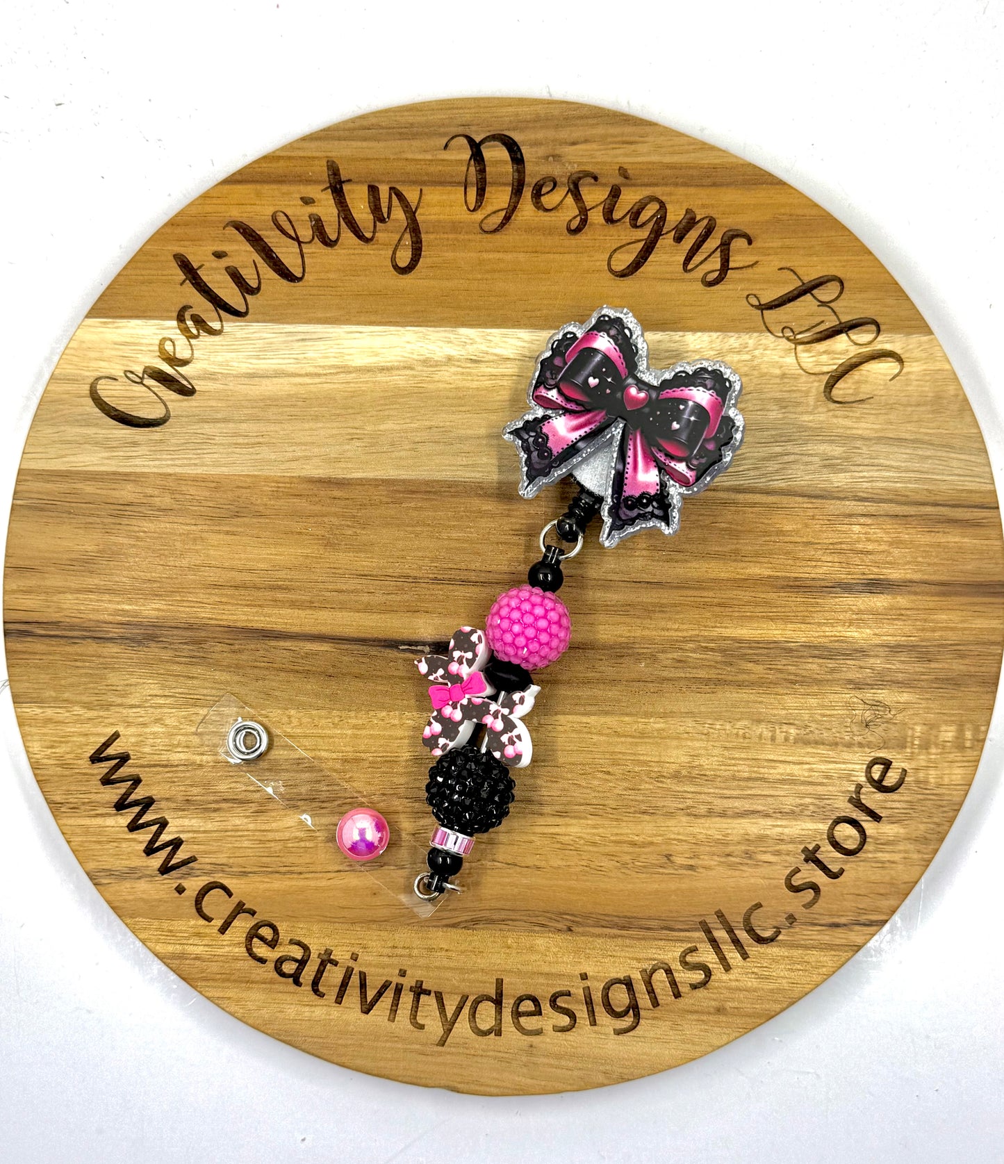 Pink & Black Bow