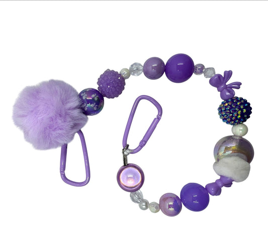 Bag Charm Purple Majestic Puff