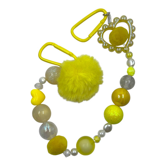 Bag Charm Yellow Puff
