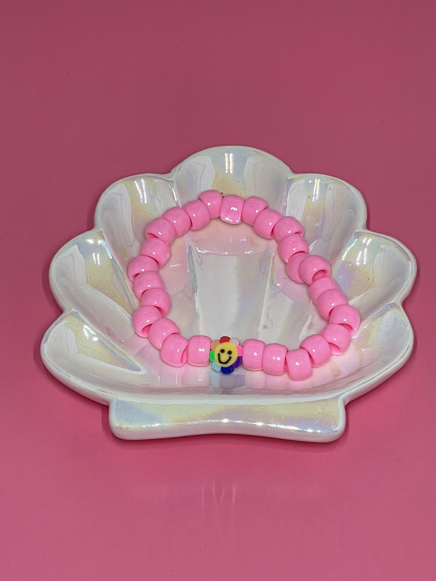 Cotton Candy Rainbow Smiley Face