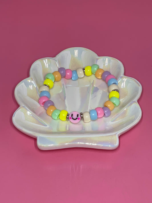 Pastel Pony Bead Smiley Face