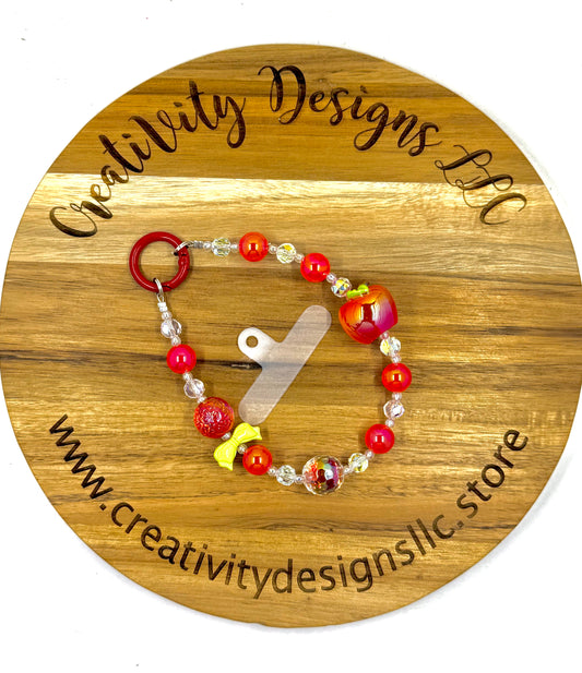 Red Apple Phone Charm