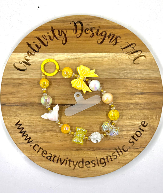 Yellow Bow Phone Charm