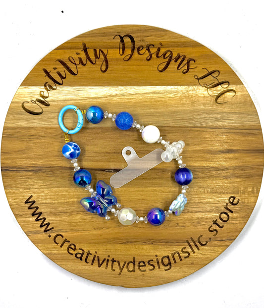 Blue Butterly Phone Charm