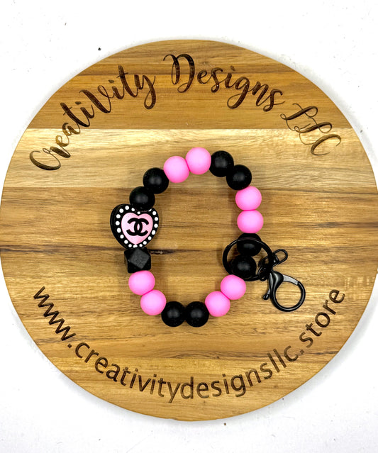 The CC Collection Pink Heart Wristlet